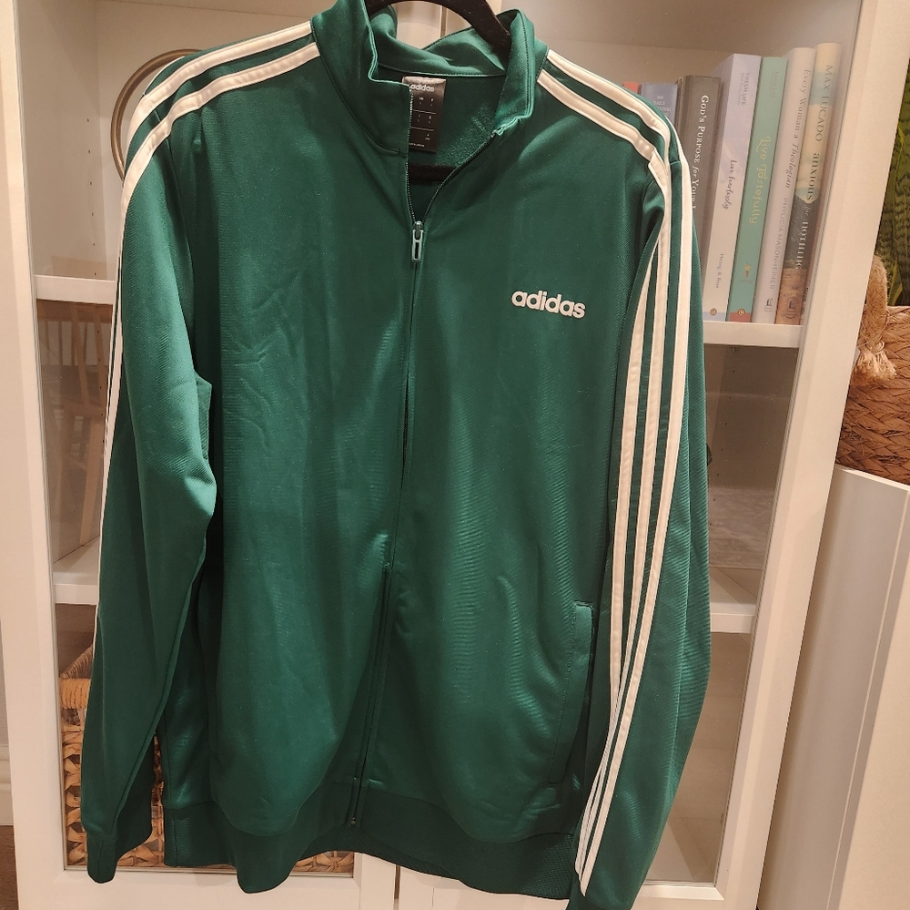 Adidas Men's Classics Mineral Green Track Jacket